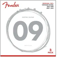 Fender 150L elektrisk ren nickel Ball End 9-42 3 Pack