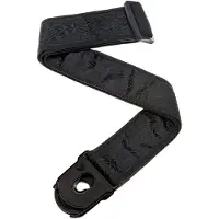 Daddario 50PLB01 Planet Lock Guitar Strap Black Satin
