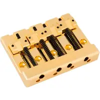 Fender HiMass 4-String Bass Bridge Assembly With Brass Saddles Gold