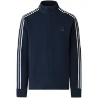 Hackett London för män. HM5800084 Marinblå sweatshirt med bandspår (M), Casual, Bomull, Marino
