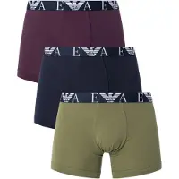Emporio Armani Boxershorts oliv / vinröd / svart / vit