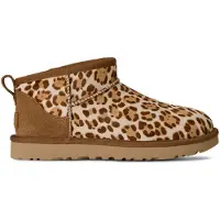 Ugg - Stövlar och kängor dam - W Classic Ultra Mini Plains Felicity Leopard Jasmine för UnisexUll - Storlek 40 - Brun