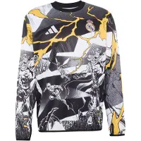 Adidas Real Madrid X Marvel Tränings T-Shirt Pre Match Warm Top - Vit/Svart/Guld - , storlek XX-Large