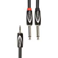 Roland 1/8-tums TRS - Dual 1/4-tums Anslutningskabel 10ft / 3m