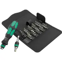 Wera Kraftform Kompakt 70 Universal 05057113001 Bit-Set 32 delar Stjärnspår Phillips, Stjärnspår Pozidriv, TORX BO, Inner-sexkantig, Spår Snabbbyte chuck