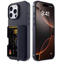Mtp Products iPhone 16 Pro Hybridskal med Gömd Spegel och Korthållare - Svart