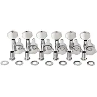 Gear4Music Guitarworks Låsande Stämskruvar 6-in-line Krom