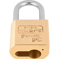 Burg wachter 116 PC 50 Niro Hänglås 51.3 mm Mässing Profilcylinder-hänglås