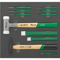 Fortis Verktygspaket 4063726002280; 375x390x30 mm; 11 st.