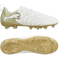 Puma Future 9 Play Fg/ag White Gold - White/guld/Svart Barn, storlek 38