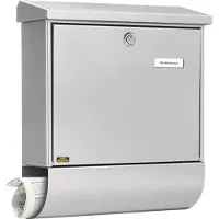 Burg wachter 31440 VARIO 8672 Si Brevlåda Stålbleck Silver Nyckel