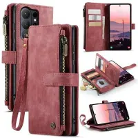 CASEME Samsung Galaxy S26 Ultra C30 Multifunktionell Plånboksfodral - Röd