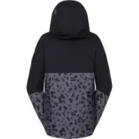 Dare 2b Snowburst Leopard Print Overhead skidjacka för damer/kvinnor (Svart/Ebony Grey)