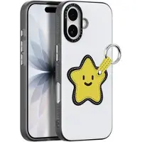 DUX iPhone 17 Luvy Skal med fingerring/handrem - Vit / Stjärna