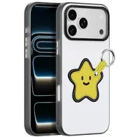 DUX iPhone 17 Pro Max Luvy Skal med fingerring/handrem - Vit / Stjärna
