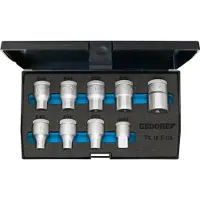 Gedore 6265970 6265970 Ytter-sexkant (TX) Hylsnyckelinsats-set 9 delar 1/2