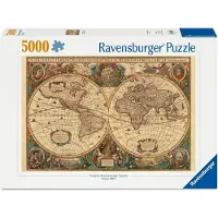 Ravensburger pussel med 5000 bitar - Uråldrig världskarta - För vuxna från 14 år och uppåt