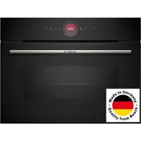 Bosch Serie | 8 CMG7241B1 - Kombinationsugn - inbyggd - Wi-Fi - fördjupning - bredd: 56 cm - djup: 55 cm - höjd: 45 cm - med självrengöring - svart