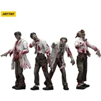 Joy toy Dark Source Zombie Forskare Manliga Figurer 4-pack 8 Cm