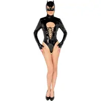 Black Level Black Velvets - långärmad body för Batwoman - svart - XL