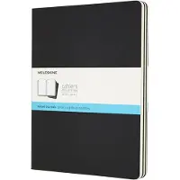 Ruled Cahier Xl - Black Cover (3 Set)