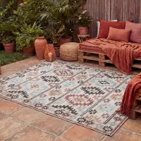 FRAAI Kilim utomhusmatta | Lira Diamond hos Volero | 120x170 cm | Syntet | Romb | Rektangulär | Plattvävd