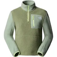 The North Face - Fleece dam - W Yumiori 1/4 Zip Bark Mist Slate Moss Astro Lime för Unisex - Storlek L - Grön