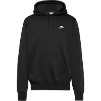 Nike Luvtröja Club - Svart/Vit, storlek Medium