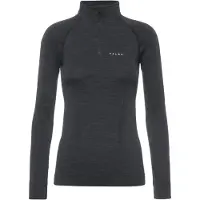Falke Women's Long Sleeve Zip Wool-Tech Black