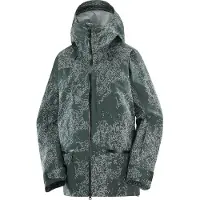 Salomon - Skidjackor dam - Absolute 3L Print Jkt W Ao/Green Gables för Unisex - Storlek L - Grön