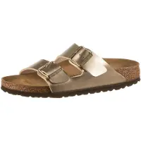 Birkenstock för kvinnor. 1016111 Sandaler Arizona Birko-Flor (Smal passform) guld (40), Dorado, Karta, Ingen, Casual