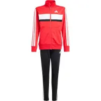 Adidas Träningsdräkt 'Seasonal Essentials Tiberio' ljusröd / svart / vit