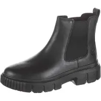 Timberland för kvinnor. TB0A5ZCG0011 Chelsea Field läderstövel med mittkalv svart (37 W), Hud, Karta, Ingen, Casual