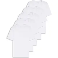 BOSS för män. 50475392 Förpackning med 5 vita Authentic T-shirts (XL), Hemkläder, Bomull, Kort ärm