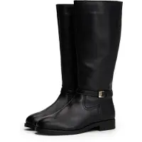 Tommy Hilfiger Leather TH Monogram Buckle Riding Boots