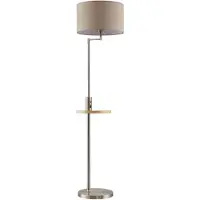 LINDBY Golvlampa Zinia , Aluminium / grå / zink, Vardagsrum / matsal, Metall, Modern, Golvlampa