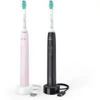 Philips HX3675 Sonicare 3100-serien eltandborsteset – svart och rosa