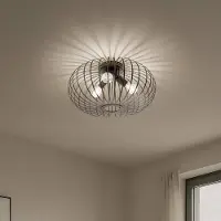 Domiluce Taklampa Globe , dimbar, Brun / rost, Vardagsrum / matsal, Metall, Taklampa