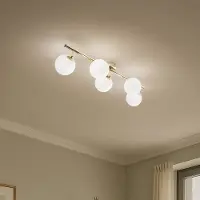 Domiluce Taklampa Drum , dimbar, Mässing / guld, Vardagsrum / matsal, Metall, Taklampa