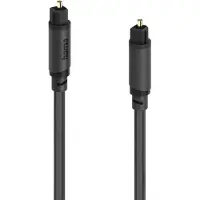Hama 00202017 Toslink Audio Anslutningskabel [1x Toslink hane (ODT) - 1x Toslink hane (ODT)] 3 m Svart guldpläterad kontakt