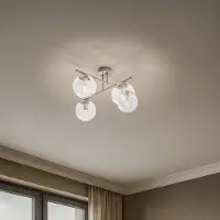 Domiluce Taklampa Zoe , dimbar, Creme / bärnsten, Vardagsrum / matsal, Metall, Taklampa