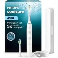 Philips 4100 series 4100 HX4044/41 Laddningsbar tandborste, Vuxen, Ultraljudstandborste, Gum omsorg, 31000 rörelser per minut, Vit, 2 min, 4 x 30 sec