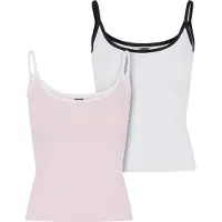 Urban Classics Topp rosa / svart / vit