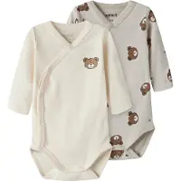 Name it Sparkdräkt/body beige / brun / stone / vit