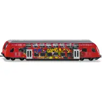Siku Tåg - Double-Lek-Train - 1:87 - Röd m. Graffiti - - One Size - Tåg