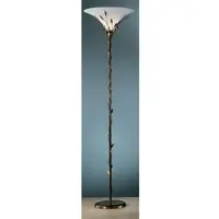 KÖGL Golvlampa Campana, dimbar, Brun / rost, Vardagsrum / matsal, Metall, Lantlig / rustik, Golvlampa