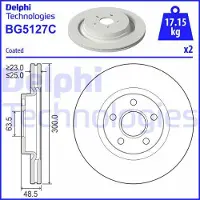 Delphi Bromsskiva BG5127C, 2 Stycke