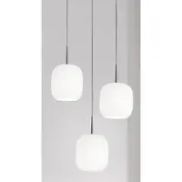Casablanca Design pendellampa Murea, dimbar, Vitt / opal, Vardagsrum / matsal, Glas, Modern, Pendellampa
