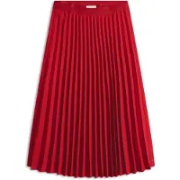 Tommy Hilfiger Tonal Flag Waistband Pleated Midi Skirt