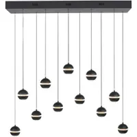 Schöner Wohnen Pendellampa Lini, dimbar, Svart, Vardagsrum / matsal, Syntetmaterial, Modern